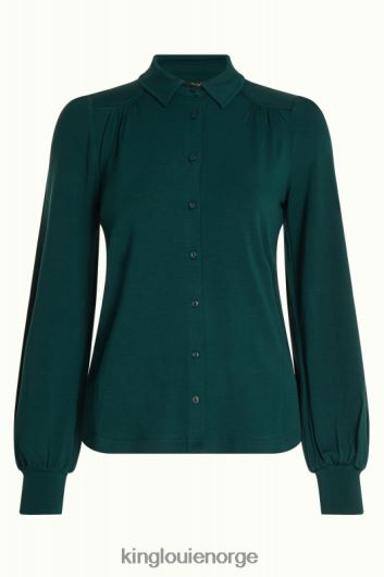 King Louie kvinner carina bluse ecovero light B648B133 klær furugrønn