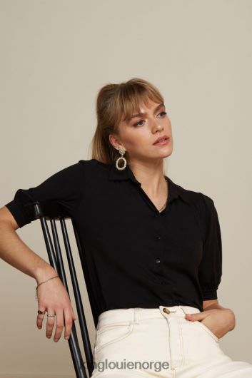 King Louie kvinner carina bluse ecovero light B648B136 klær svart