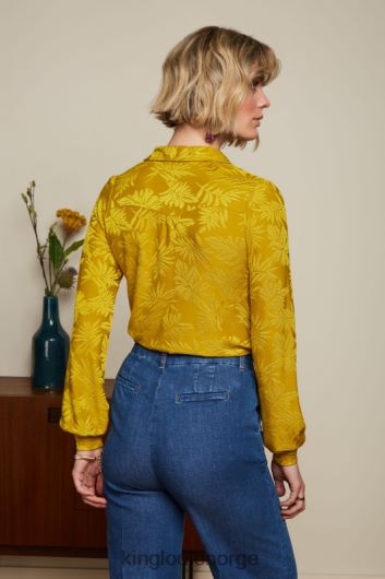 King Louie kvinner carina bluse pop-up B648B125 klær karrigul King Louie kvinner carina bluse pop-up B648B125 klær karrigul