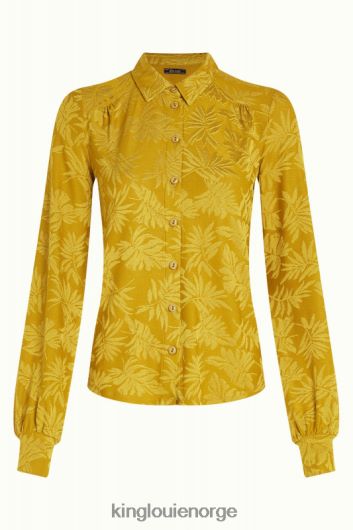 King Louie kvinner carina bluse pop-up B648B125 klær karrigul