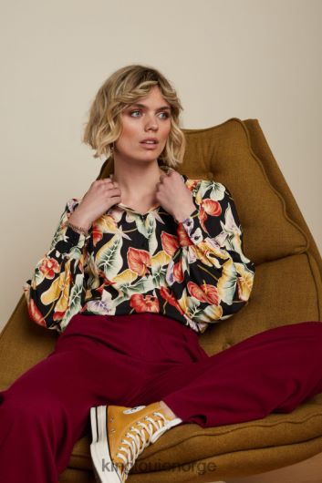 King Louie kvinner marisa bluse marmora B648B129 klær svart