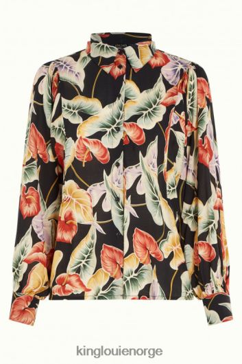 King Louie kvinner marisa bluse marmora B648B129 klær svart