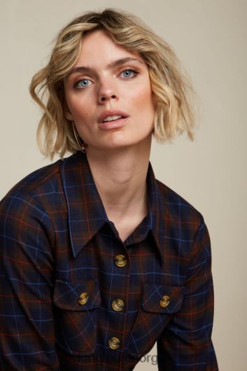 King Louie kvinner Janice jakke Pandora sjekk B648B179 klær blå