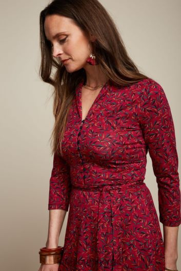 King Louie kvinner emmy kjole vinti B648B5 klær kirsebær rød