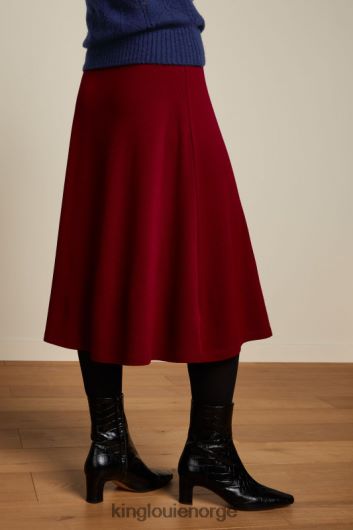 King Louie kvinner juno skjørt milano crepe B648B159 klær cabernet rød