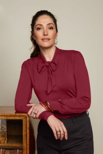 King Louie kvinner amalia topp ecovero light B648B37 klær cabernet rød