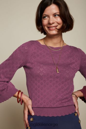 King Louie kvinner audrey trompet erme hjerte ajour B648B85 klær rødbrun rød