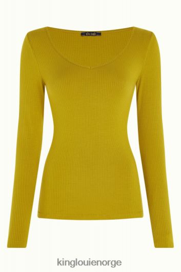 King Louie kvinner carice v topp uni rib B648B50 klær karrigul