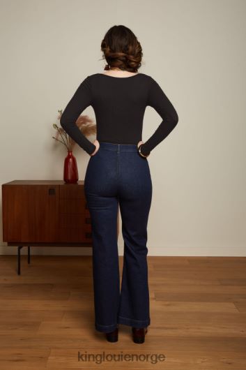 King Louie kvinner carice v topp uni rib B648B52 klær svart