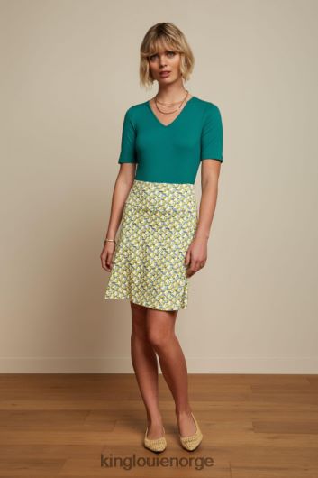 King Louie kvinner carice v topp uni rib B648B99 klær ponderosa grønn