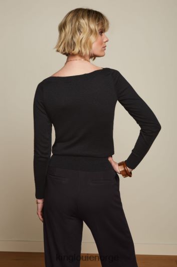 King Louie kvinner eføy topp lapis stripe B648B61 klær svart