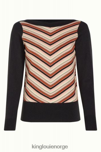 King Louie kvinner eføy topp lapis stripe B648B61 klær svart