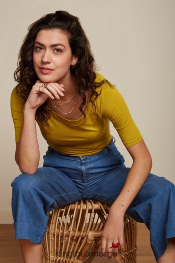 King Louie kvinner sarah topp ecovero light B648B106 klær vårgul