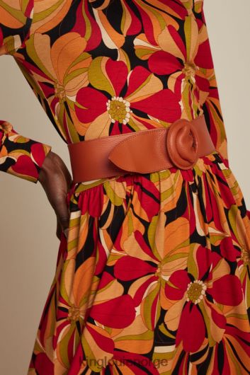 King Louie kvinner bredt belte B648B198 tilbehør karamell