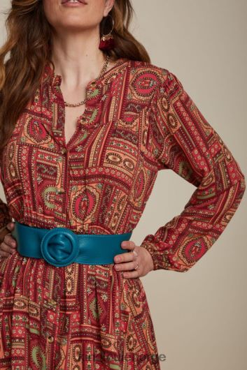 King Louie kvinner bredt belte B648B199 tilbehør lapis blå